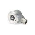 Rotary encoder with internal bearings
68A14 64 01 .. .. G SSI07r1 73 01 ..
1353131-35
Distinguishable revolutions: 4096
Positions per revolution: 8192
Data interface: SSI07r1
Output code: Gray
Number of lines: 512
Output signal: ~1Vpp
Cutoff frequency (-3 dB): 130.00 kHz
Power supply: 4.75 V ... 30 V
Coupling version: Stator coupling for flat surface (LK 63 mm)
Shaft: Hollow shaft open on one side with clamping ring,
Diameter 12mm, depth 24mm
Protection class: IP64 (EN60529)
Working temperature: -40/+100°C
Electrical connection: M23 flange socket, male, 17-pin
Connection assignment: D288678
Connection direction: radial
Pay attention to the documentation for the product!